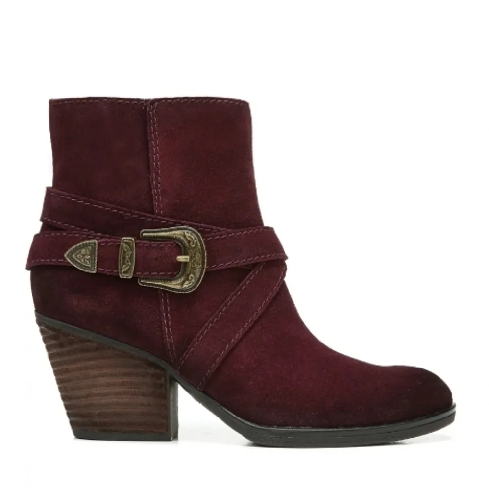 ZODIAC Burgundy Sammi Leather Bootie Size 9.5 - Picture 2 of 10